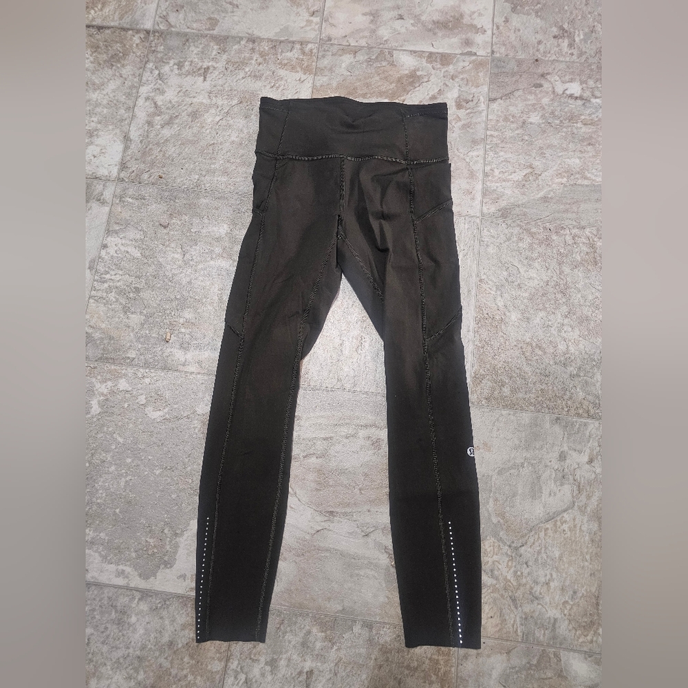 Lululemon Fast/Free Tight II *Nulux Leggings Size 6 Green